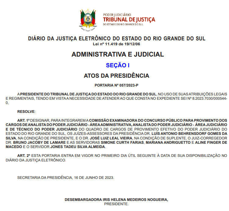 TJRR abre processo seletivo para assessor técnico da Corregedoria