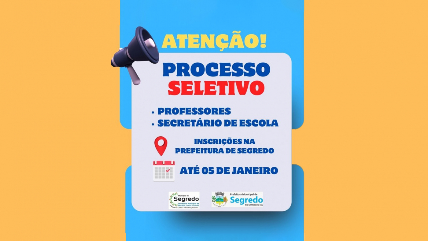 Processo Seletivo da Prefeitura de Segredo-RS 2023 é aberto