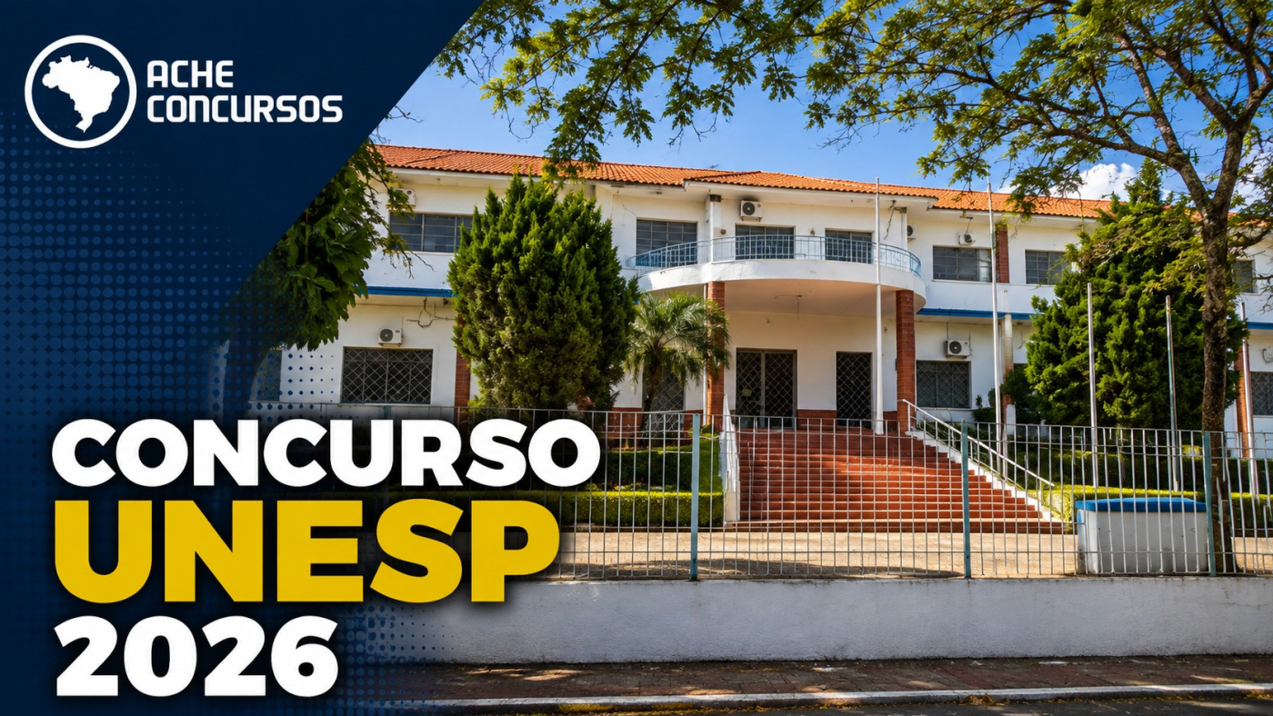 Concurso UNESP 2026: vagas são abertas em Araçatuba com salário de R$ 25,2 mil