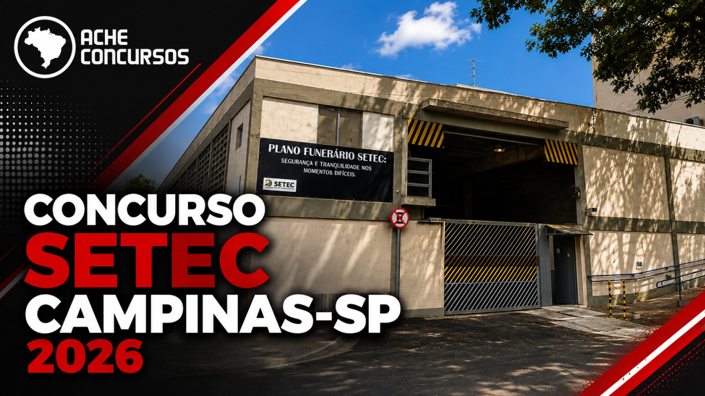 SETEC Campinas-SP lança 2 editais com 40 vagas via concurso
