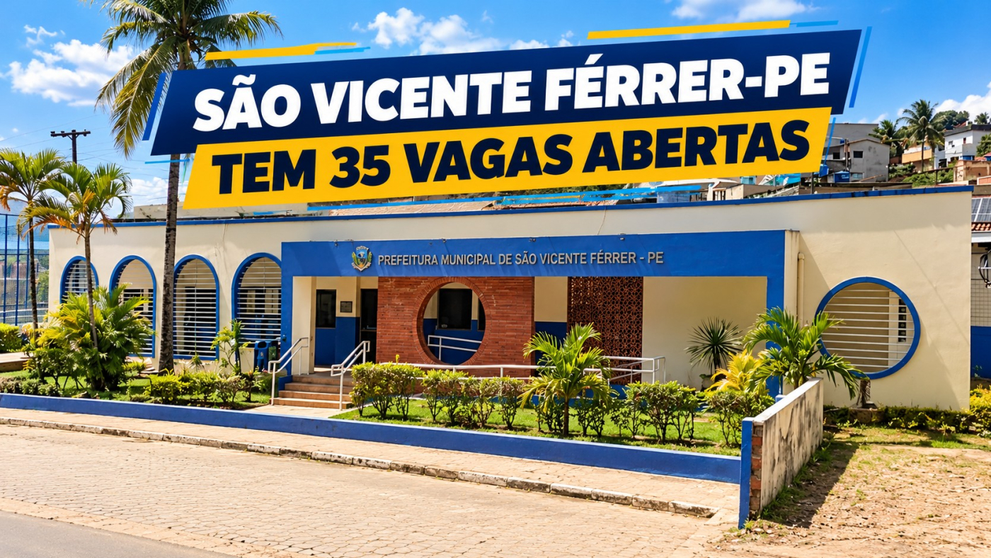 Prefeitura de São Vicente Férrer-PE abre 35 vagas para Profissional de Apoio Escolar