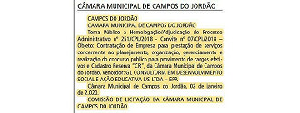 Campos do Jordão-SP define banca para concurso na Câmara