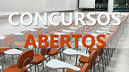 Concursos abertos: 30 órgãos abrem inscrições para 880 vagas nesta segunda-feira Concursos abertos: 30 órgãos abrem inscrições para 880 vagas nesta segunda-feira