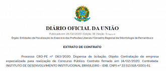 Concurso CRO-PE: contrato assinado com a banca