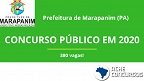 Concurso de Marapanim-PA 2020: Prefeitura anuncia edital com 380 vagas