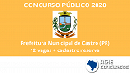 Prefeitura de Castro-PR fará concurso público em 2020 e vai definir banca em abril
