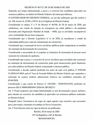 Governo do DF suspende nomeações de aprovados Governo do DF suspende nomeações de aprovados