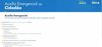 Caixa lança site exclusivo para solicitar auxílio emergencial.