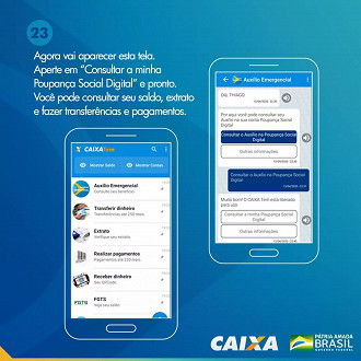 Como receber o auxílio emergencial no aplicativo Caixa Tem. Imagem: Caixa.