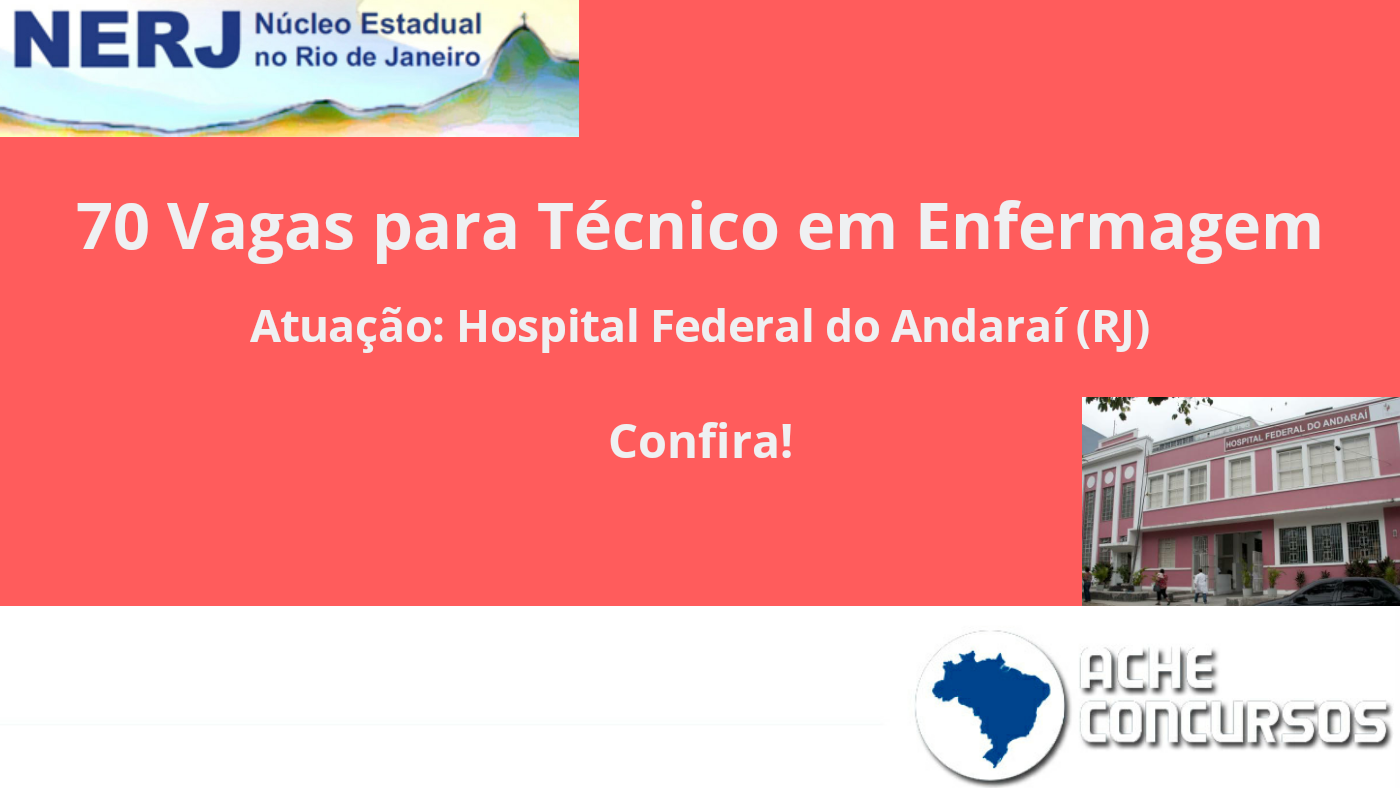 70 vagas para técnico em enfermagem no Rio de Janeiro 2020