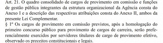 Trecho da nova disposição legal Trecho da nova disposição legal