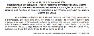 Concurso de 2017/2018 é prorrogado por mais dois anos. Concurso de 2017/2018 é prorrogado por mais dois anos.
