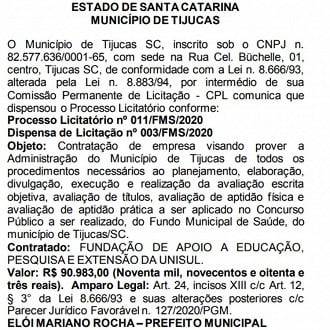 Extrato do contrato de Concurso Público Extrato do contrato de Concurso Público
