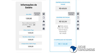 Simulação do valor do benefício na calculadora MP 936.