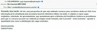 Novo concurso público do MPU está nos planos da administração pública.