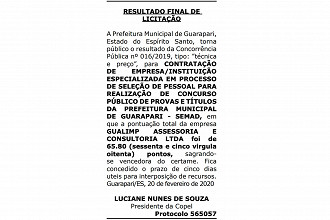 Escolha da banca organizadora do concurso Escolha da banca organizadora do concurso