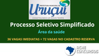 Prefeitura de Uruçuí-PI abre inscrições nesta segunda para 36 vagas na saúde Prefeitura de Uruçuí-PI abre inscrições nesta segunda para 36 vagas na saúde