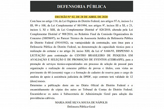 Decisão publicada no Diário Oficial do Distrito Federal