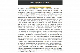 Extrato do contrato entre o órgão e a banca Extrato do contrato entre o órgão e a banca