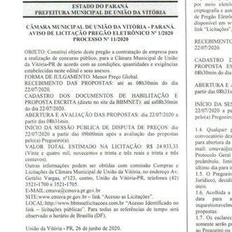 Licitação para escolha da banca organizadora do concurso público