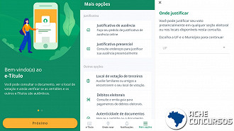 E-título: aplicativo permite consultar local de votação e justificar voto.