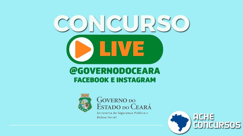 Concursos no Ceará: Governo anuncia 2.870 vagas na PM, Bombeiros, Polícia Civil e Pefoce