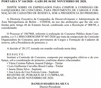 Portaria de formação de comissão Portaria de formação de comissão