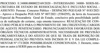 Publicação de autorização de concurso Publicação de autorização de concurso