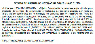 Concurso do INSS sairá pelo Cebraspe - Fonte: Diário Oficial da União