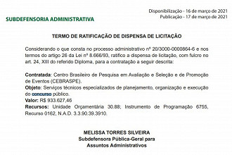 Banca Cebraspe contratado para promover o concurso de Defensor Público da DPE-RS Banca Cebraspe contratado para promover o concurso de Defensor Público da DPE-RS