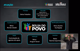 Governo de SP anuncia auxilio Bolsa Povo de R$ 500. Fonte: Divulgação/Governo SP.