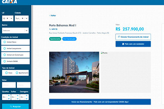 Consulta de imóvel Feirão Caixa (Reprodução Caixa) Consulta de imóvel Feirão Caixa (Reprodução Caixa)