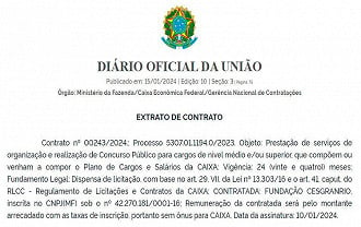 Caixa assina contrato com Cesgranrio em 10/01 para coordenar novo concurso público
