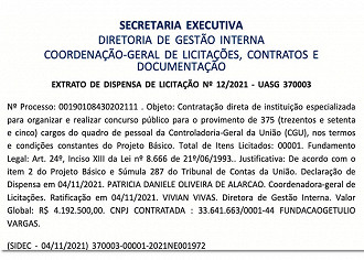 Concurso CGU terá FGV na banca