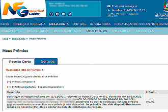 Receita Certa do NFG retorna valores em dinheiro ao contribuinte no RS