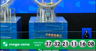 Dezenas sorteadas no concurso 2461 da Mega-Sena desta quarta, 9 de março