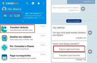 Com o Caixa Tem aberto você pode transferir o seu dinheiro para qualquer banco