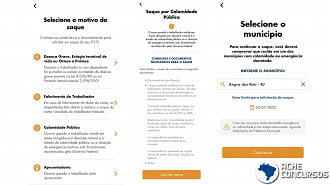 Solicitação do saque calamidade pode ser feita no app FGTS. Imagem: Ache Concursos.