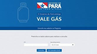 Beneficiário pode consultar pagamento do Vale Gás PA pelo CPF.