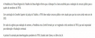 Cebraspe é definida como banca responsável