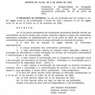 Foto: Reprodução / Diário Oficial da União Foto: Reprodução / Diário Oficial da União