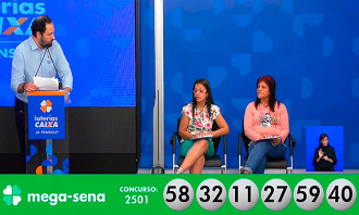 Resultado da Mega Sena 2501 - Fonte: Caixa Resultado da Mega Sena 2501 - Fonte: Caixa
