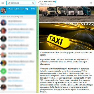 Bolsonaro anuncia para Agosto o Auxílio Caminhoneiro - Fonte: Telegram