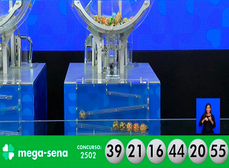 Sorteio da Mega Sena 2502 - Fonte: Caixa Sorteio da Mega Sena 2502 - Fonte: Caixa
