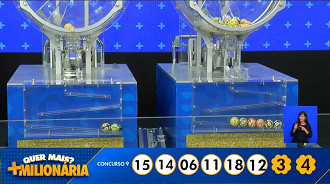 Sorteio da + Milionária concurso 09 - Fonte: Caixa Sorteio da + Milionária concurso 09 - Fonte: Caixa