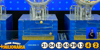 Caixa sorteia + Milionária concurso nº 11 - Fonte: Loterias Caixa Caixa sorteia + Milionária concurso nº 11 - Fonte: Loterias Caixa