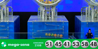 Números da Mega-Sena 2508 - Fonte: Caixa