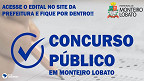 Concurso da Prefeitura de Monteiro Lobato-SP: Inscrição é aberta