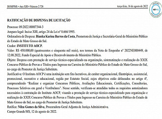 Despacho de licitação - Instituto AOCP Despacho de licitação - Instituto AOCP