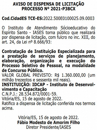 Banca organizadora - IASES